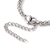 304 Stainless Steel Sailor's Knot Charm Bracelet with Box Chains BJEW-P282-01P-3