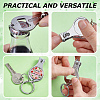 60Pcs Carbon Steel & Resin Nail Clipper Keychain MRMJ-WA0001-10B-4