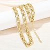 304 Stainless Steel Ring Link Chain Necklaces NJEW-H072-02B-G-3