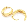 Oval Brass Huggie Hoop Earrings for Women EJEW-M255-01G-2