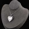 Anti-Tarnish 304 Stainless Steel Heart Locket Pendant Cable Chain Necklaces for Women LS-NJEW-M050-04E-P-3