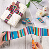 2Rolls 2 Styles Stripe Pattern Printed Polyester Grosgrain Ribbon OCOR-TA0001-37N-5