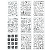 Globleland 9 Sheets 9 Style PVC Plastic Stamps DIY-GL0002-88-8