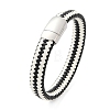 Braided Microfiber Leather Cord Bracelets for Wome Men BJEW-D304-07P-02-2