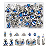 36Pcs 6 Style Evil Eye Alloy Enamel Pendants ENAM-TA0001-32-11