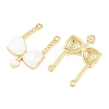 Brass Enamel Pendants KK-B167-03G-02-2