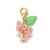 7Pcs Frosted Acrylic Flower Pendant Decorations AC-CJCBD0-4