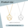 6Pcs 2 Colors Crystal Holder Cage Necklace NJEW-UN0001-48-2