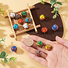 14Pcs 7 Colors Handmade Lampwork Bumpy Beads LAMP-TA0002-42-6