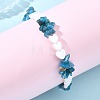 Natural Apatite & Freshwater Shell Beaded Bracelets for Women BJEW-JB13953-2