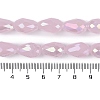 Opaque Solid Color Electroplate Glass Beads Strands EGLA-N013-J6mm-B01-4