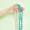 4 Strands 2 Colors Ocean Theme Synthetic Turquoise Beads Strands G-FH0001-93-3