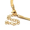 Crystal Rhinestone Infinity Pendant Necklace with Herringbone Chains NJEW-I116-06G-4