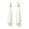 Electroplate Shell Pearl Pendants PALLOY-JF05397-1