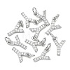 SHEGRACE Brass Micro Pave Clear Cubic Zirconia Pendants XGRQ29097-394P-Y-1