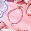 Butterfly Alloy Acrylic Charm Bracelets BJEW-JB10487-03-2