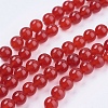 Natural White Jade Bead Strands X-G-R165-8mm-15-4