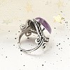 Natural Amethyst Adjustable Rings RJEW-I108-01AS-14-3