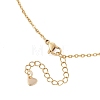 Alloy Bowknot Heart Locket Pendant 304 Stainless Steel Cable Chain Necklaces for Women NJEW-JN05904-6