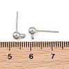 Brass Stus Earring Findings KK-CBA3CA1-01P-3
