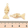 Brass Micro Pave Clear Cubic Zirconia Pendants KK-C080-02A-G-3