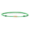Brass Round Bead Braided Bracelets QM9209-3-1