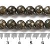 Natural Pyrite Beads Strands G-S265-03-8mm-8