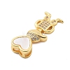 Real 18K Gold Plated Brass Micro Pave Cubic Zirconia Pendants KK-L209-100G-01-2