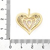 Brass Micro Pave Cubic Zirconia Pendants KK-S510-32G-02-3