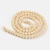 Electroplate Opaque Solid Color Glass Beads Strands X1-EGLA-A034-P8mm-L14-2