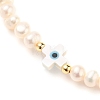 Natural Pearl Beads Stretch Bracelets BJEW-JB05539-03-2