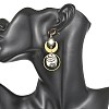201 Stainless Steel & Natural Paua Shell Pendants Dangle Earrings EJEW-JE07456-01-2