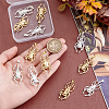 12Pcs 2 Colors Rack Plating Brass Pendants KK-GA0002-55-3