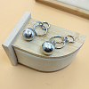 Fashionable Brass Round Hoop Earrings for Women WF1855-8-1
