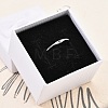 Rhodium Plated 925 Sterling Silver Adjustable Rings RJEW-S397-01P-09-3