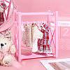 Plastic Mini Clothes Closet with Coat Hanger DOLL-WH0007-14A-4