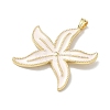 Brass Enamel Pendants KK-Z153-18G-3