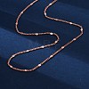 Brass Curb Chains Necklaces for Women NJEW-D302-09RG-4