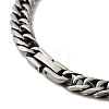 304 Stainless Steel Cuban Link Chain Bracelet BJEW-Z021-01AS-3