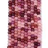 Ombre Effect Dyed Crackle Glass Beads Strands GLAA-Q106-01A-B23-2