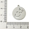 304 Stainless Steel Pendants STAS-S142-07P-3