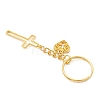 Cross with Heart Alloy Keychains KEYC-JKC01456-4