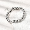 304 Stainless Steel Box Chains Bracelets for Women BJEW-P399-02P-2