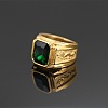 304 Stainless Steel with Cubic Zirconia Dragon Pattern Finger Rings for Men FS-WGD623F-02-1