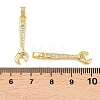 Brass Micro Pave Clear Cubic Zirconia Pendants KK-G549-16C-G-3