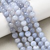 Natural Blue Lace Agate Beads Strands G-G346-A01-8mm-1
