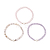 Natural Gemstone & Cultured Freshwater Pearl Beads Stretch Bracelets for Women BJEW-JB13473-2