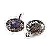 Natural Amethyst Pendants G-Q158-03A-R02-2