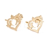 Heart 304 Stainless Steel Stud Earrings for Women EJEW-Z017-05G-1
