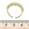 Brass Micro Pave Cubic Zirconia Cuff Rings for Women RJEW-D322-08G-5